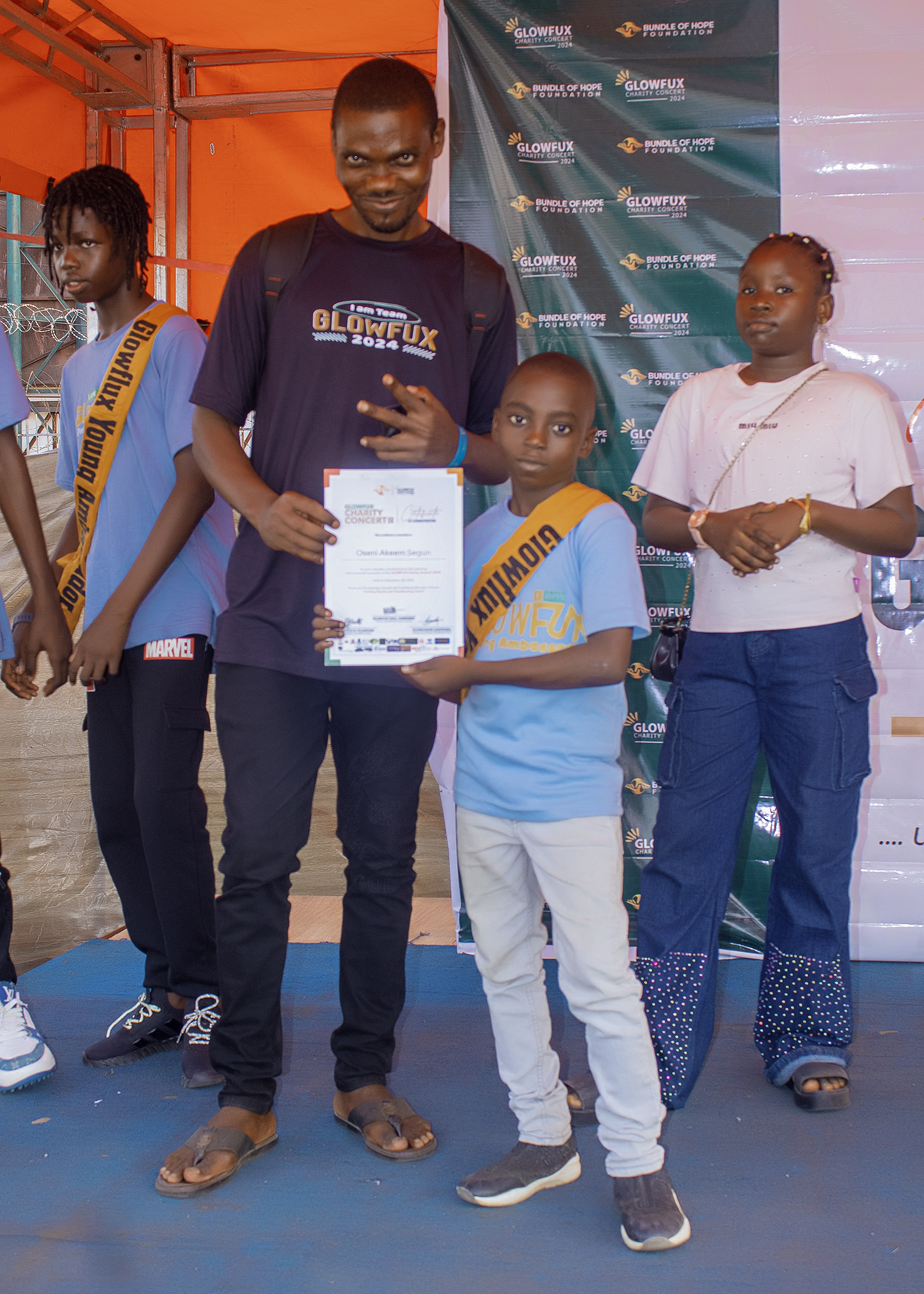Glowfux Charity Concert 2024 - Certificate Moment