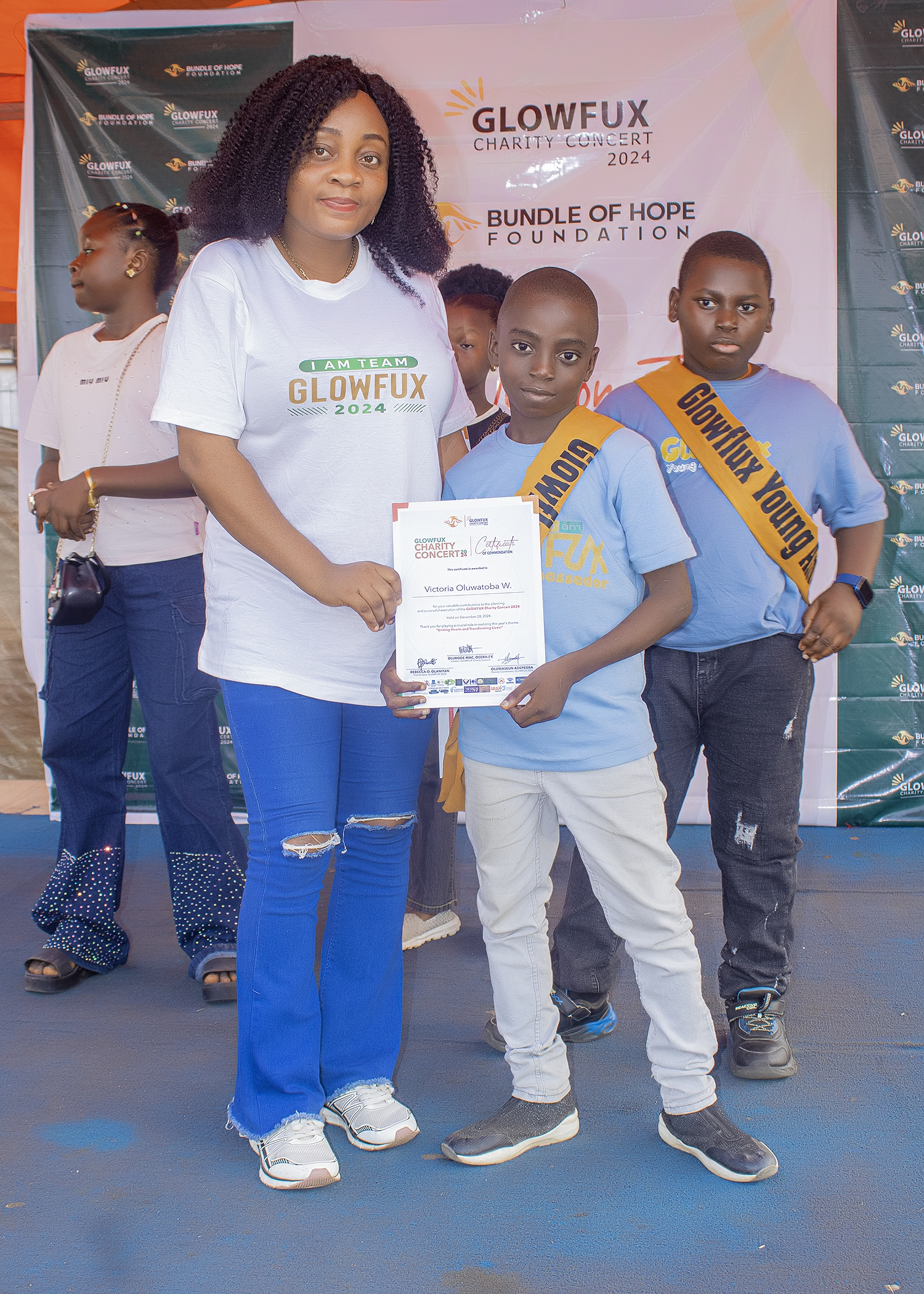 Glowfux Charity Concert 2024 - Certificate Moment