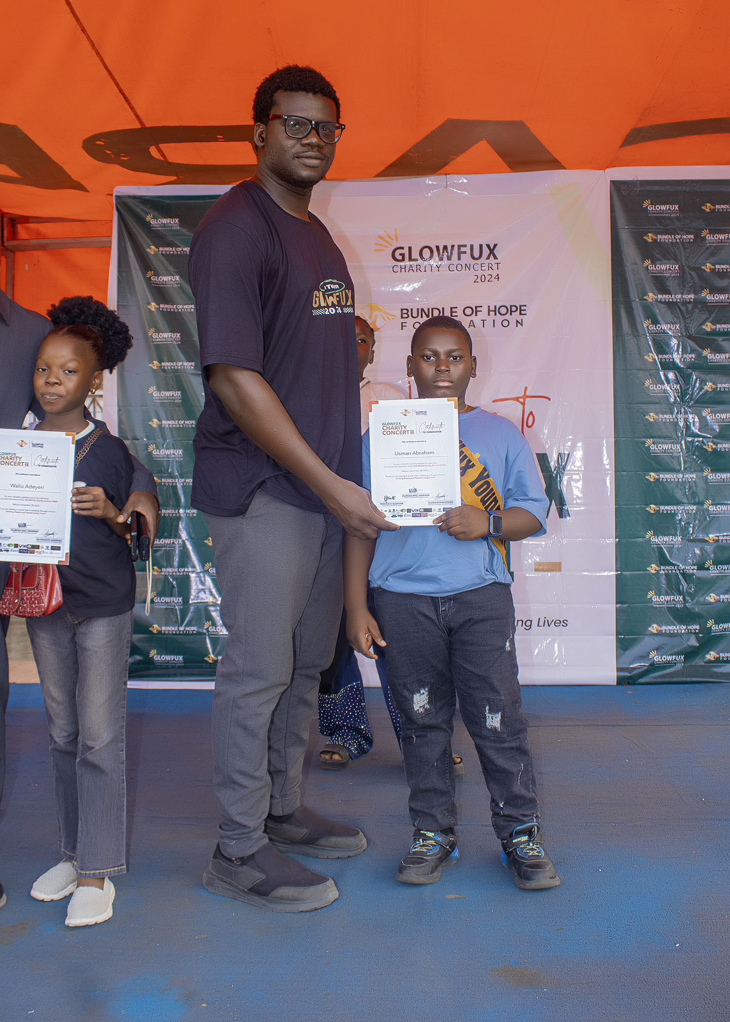 Glowfux Charity Concert 2024 - Certificate Moment