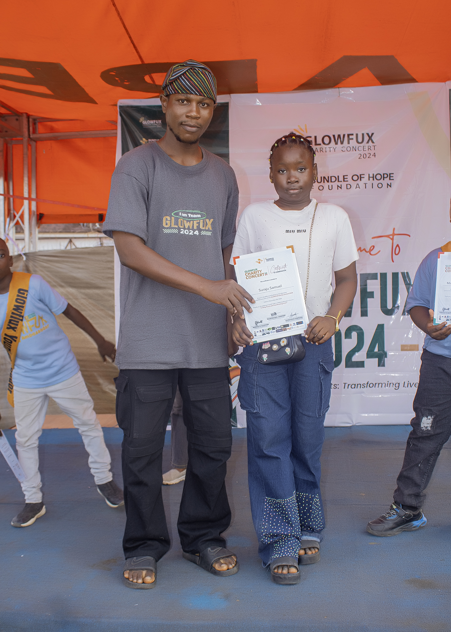 Glowfux Charity Concert 2024 - Certificate Moment