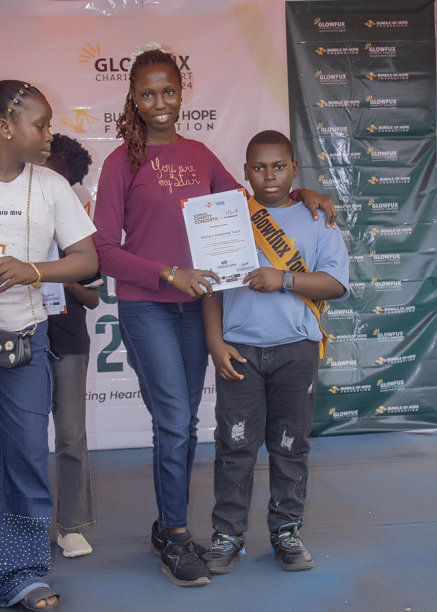 Glowfux Charity Concert 2024 - Certificate Moment