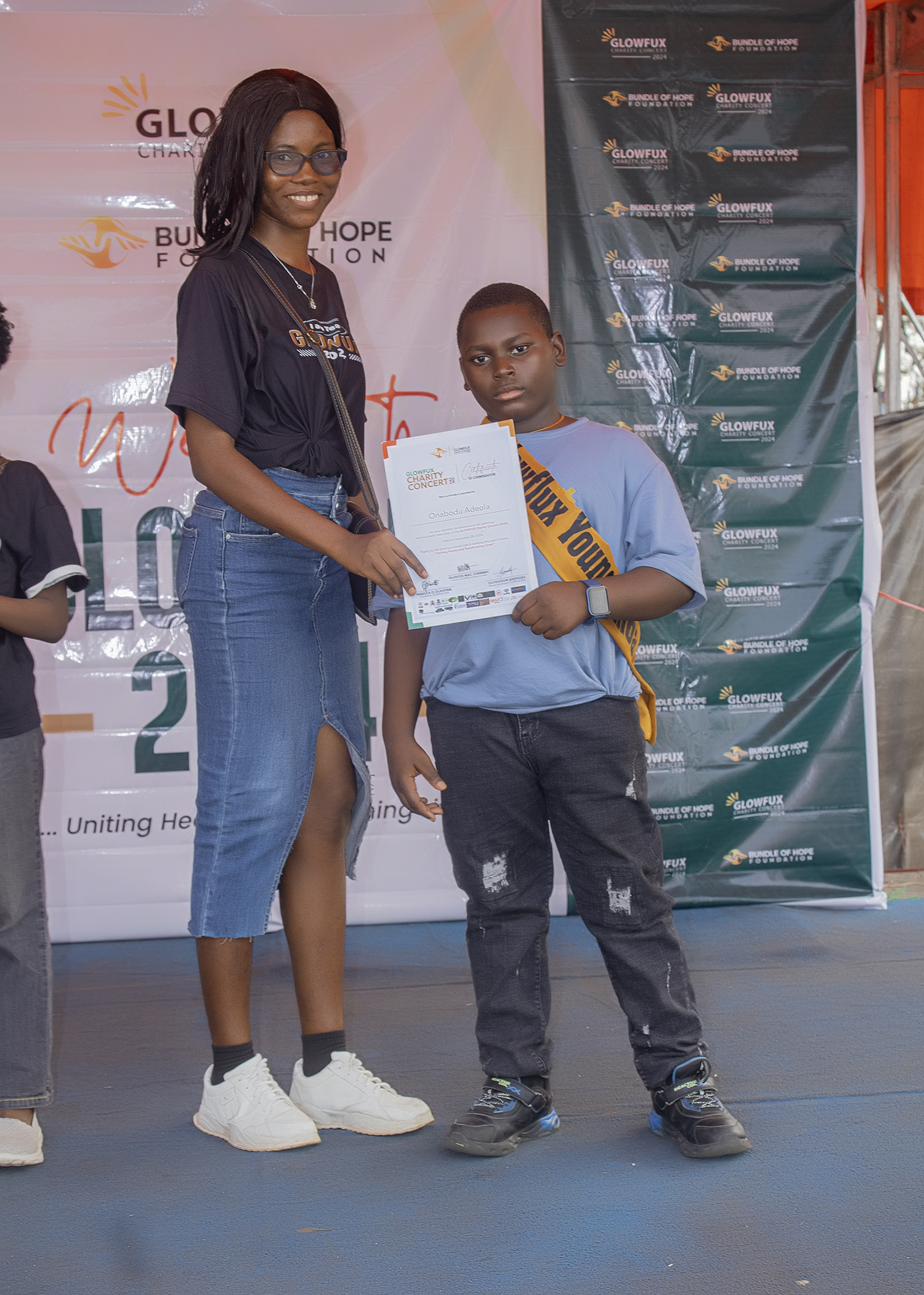 Glowfux Charity Concert 2024 - Certificate Moment