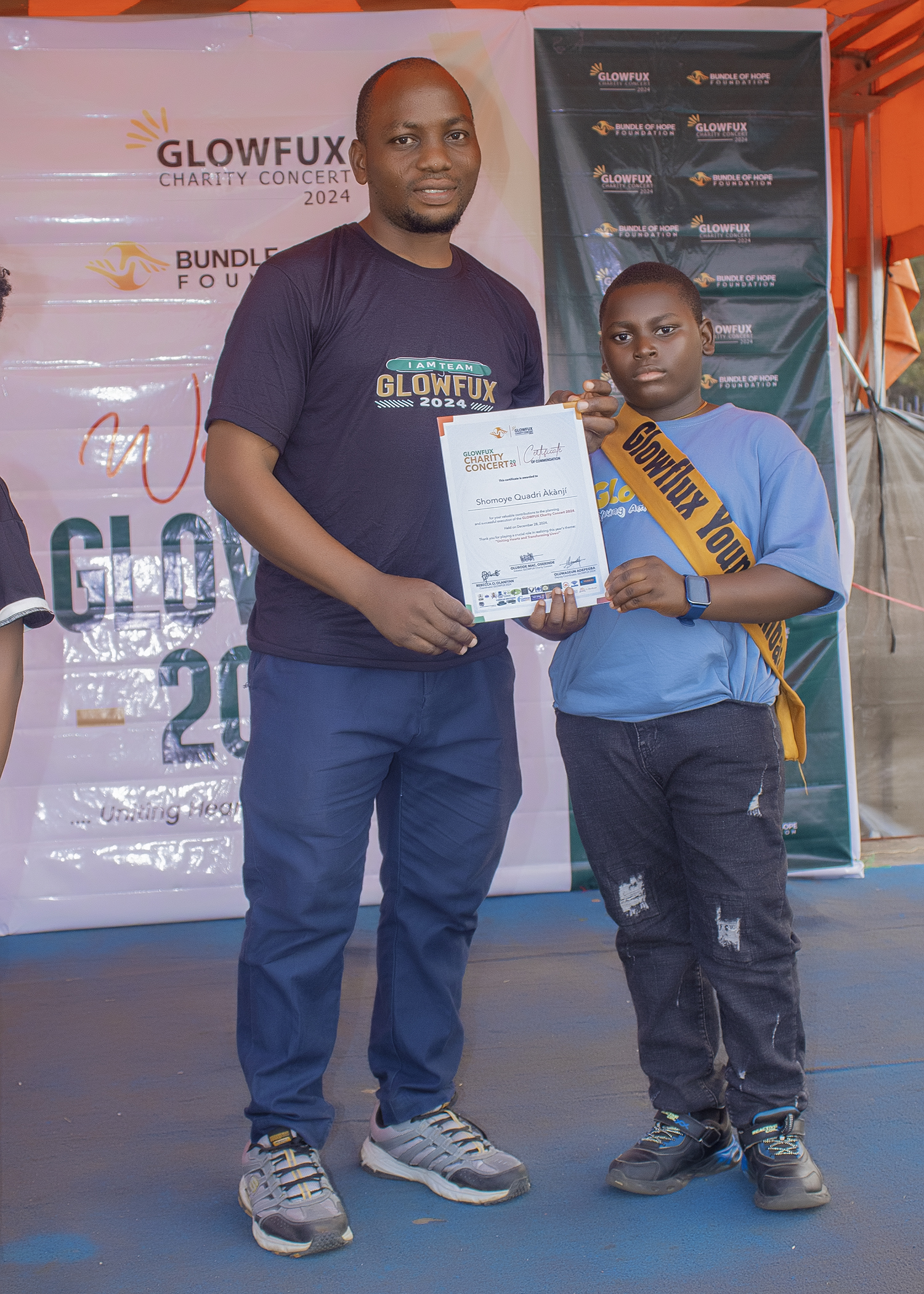 Glowfux Charity Concert 2024 - Certificate Moment