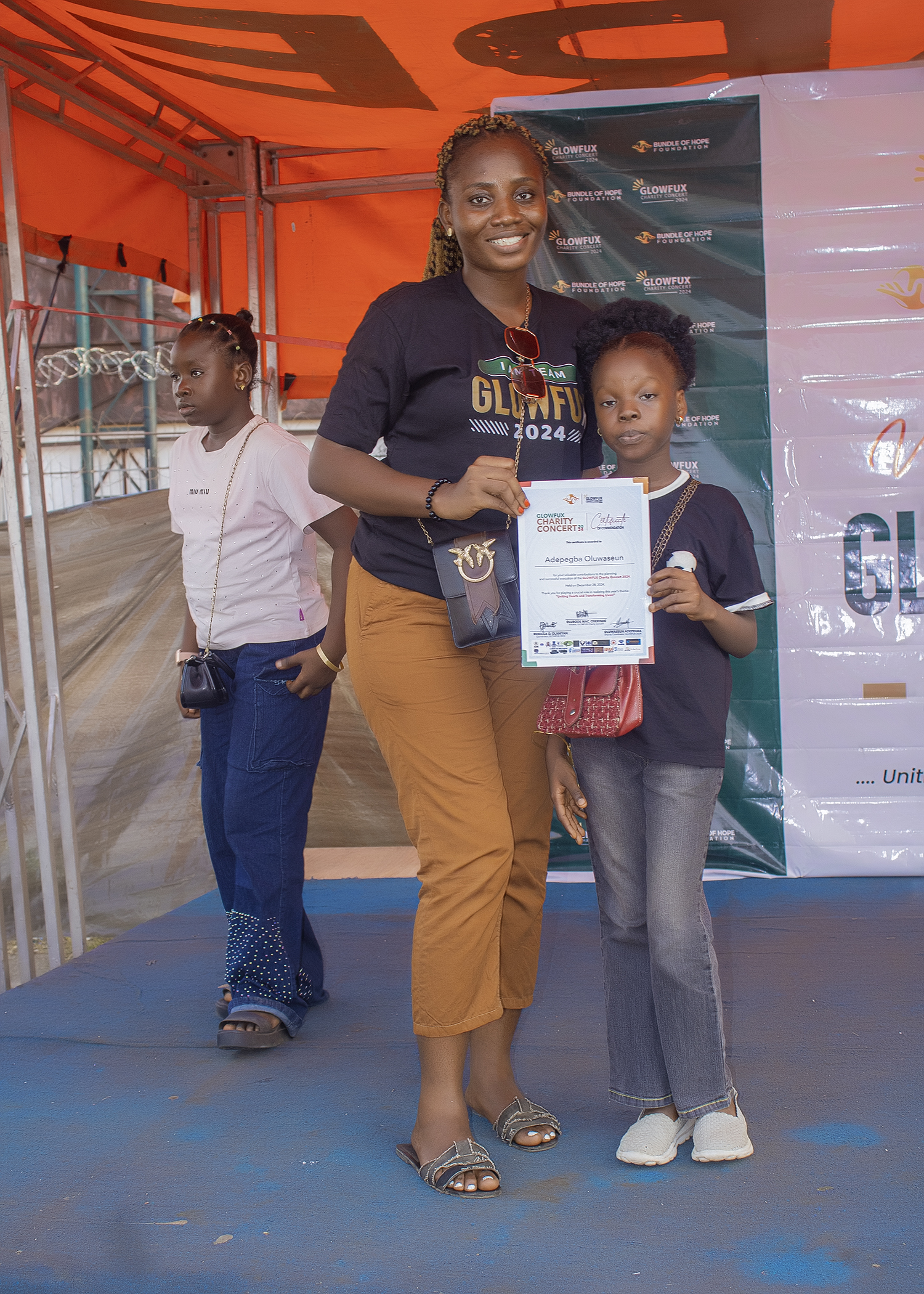 Glowfux Charity Concert 2024 - Certificate Moment
